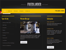 Tablet Screenshot of friedlandersupply.net